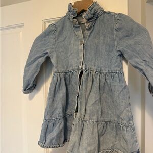 Zara Light Blue Denim Dress 2-3T